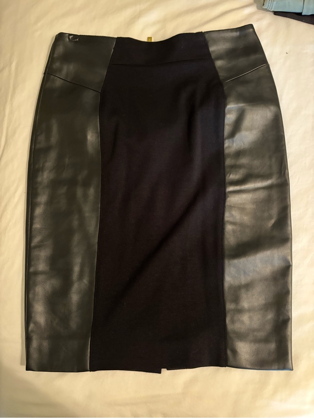 Michael Kors Black Paneled Pencil Skirt